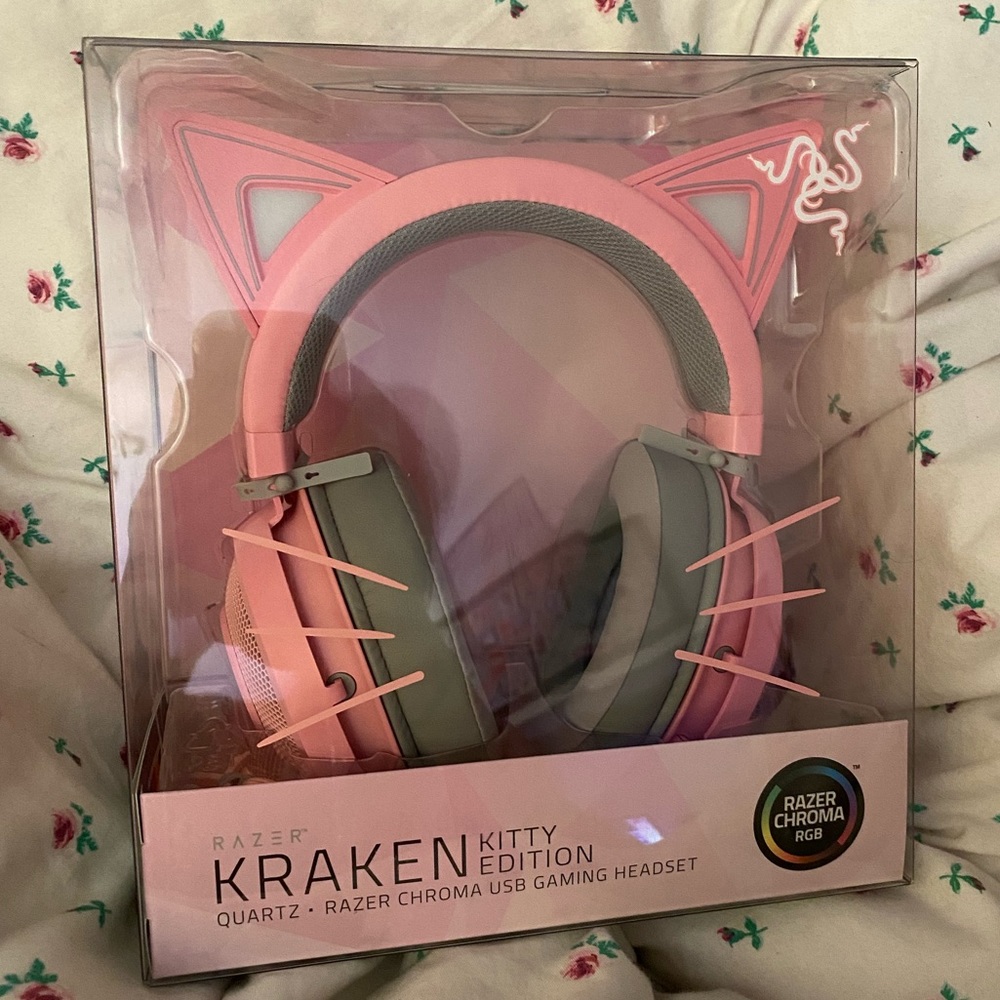 Pink Razer Kitty Kraken Headphones